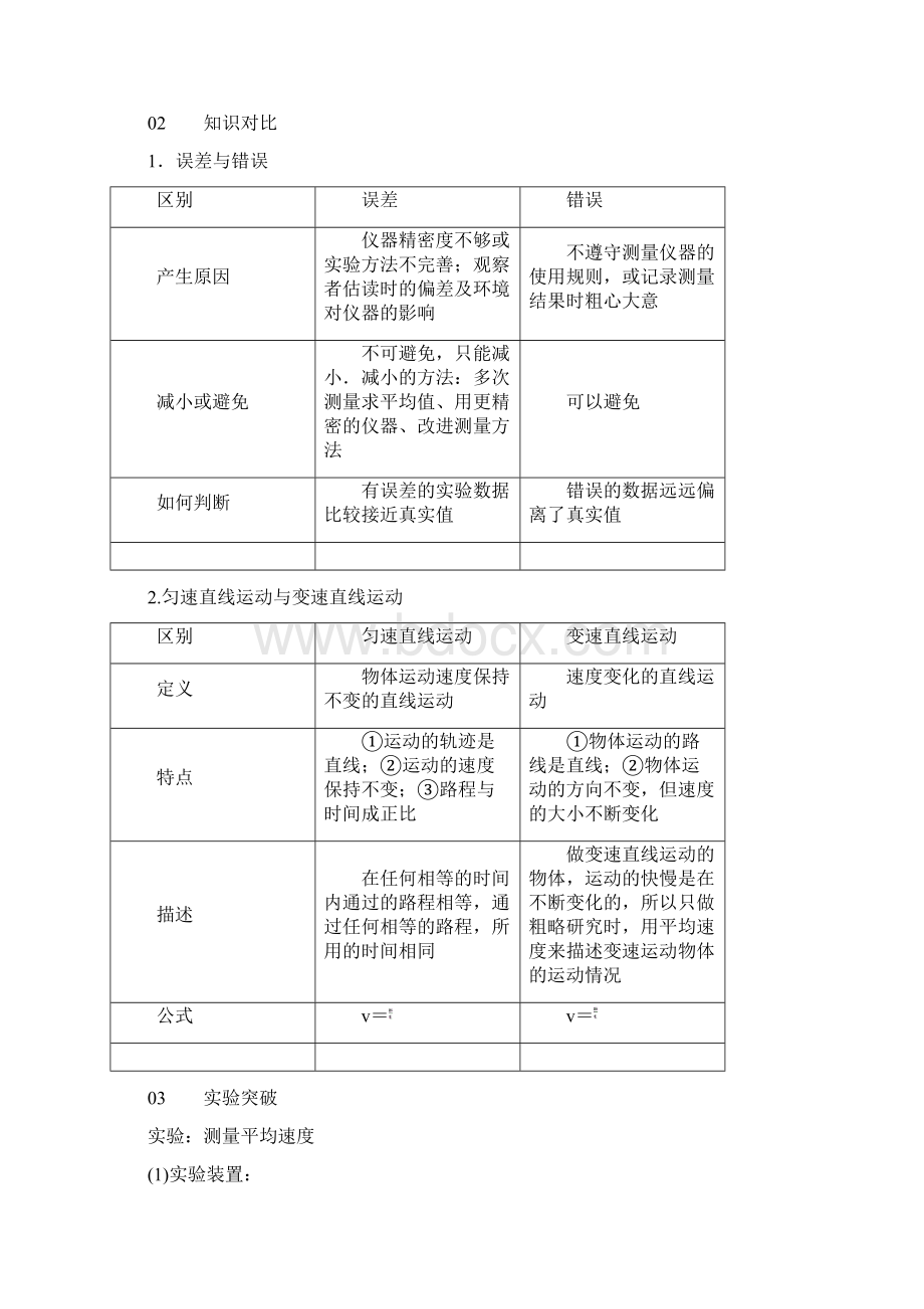 人教版八年级上册物理全册知识清单含参考答案Word格式.docx_第2页