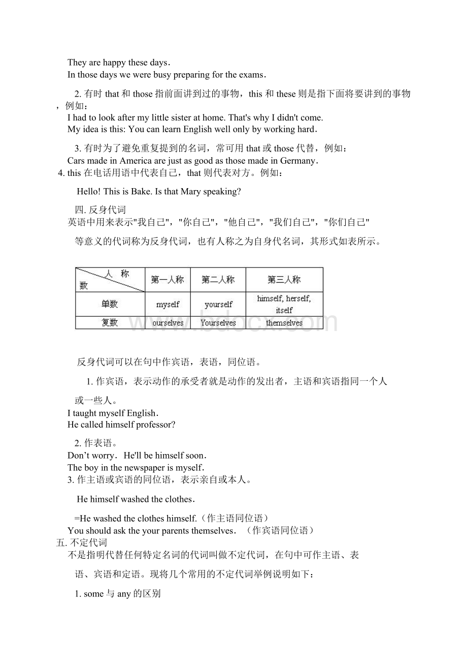 最全备课精编精讲精练中考英语语法专题四 代词完整.docx_第3页