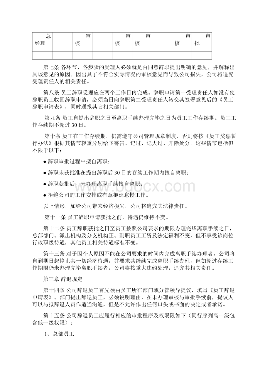 员工辞职辞退及离职管理制度流程.docx_第3页