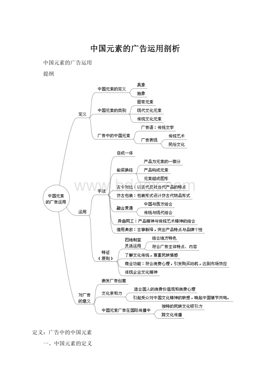 中国元素的广告运用剖析.docx_第1页