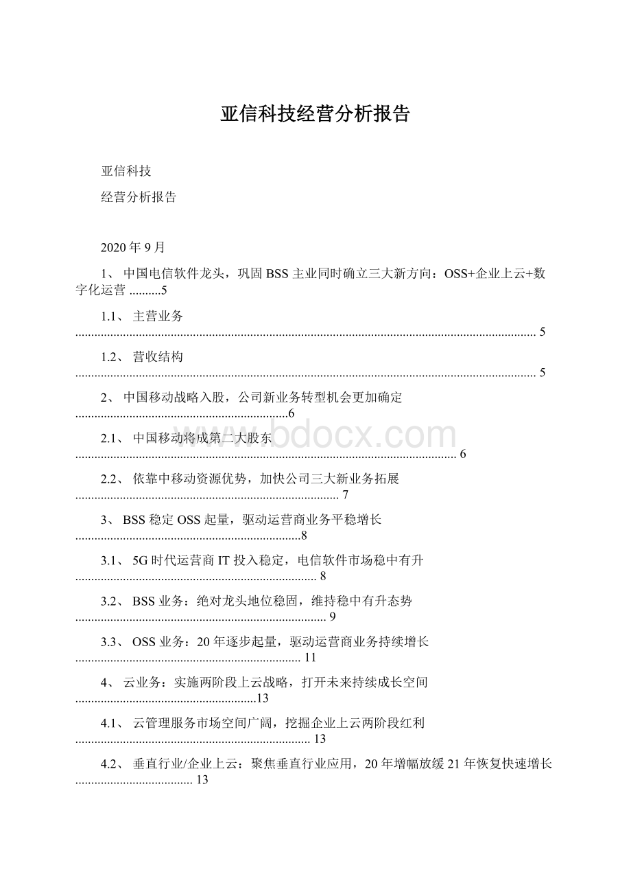 亚信科技经营分析报告.docx