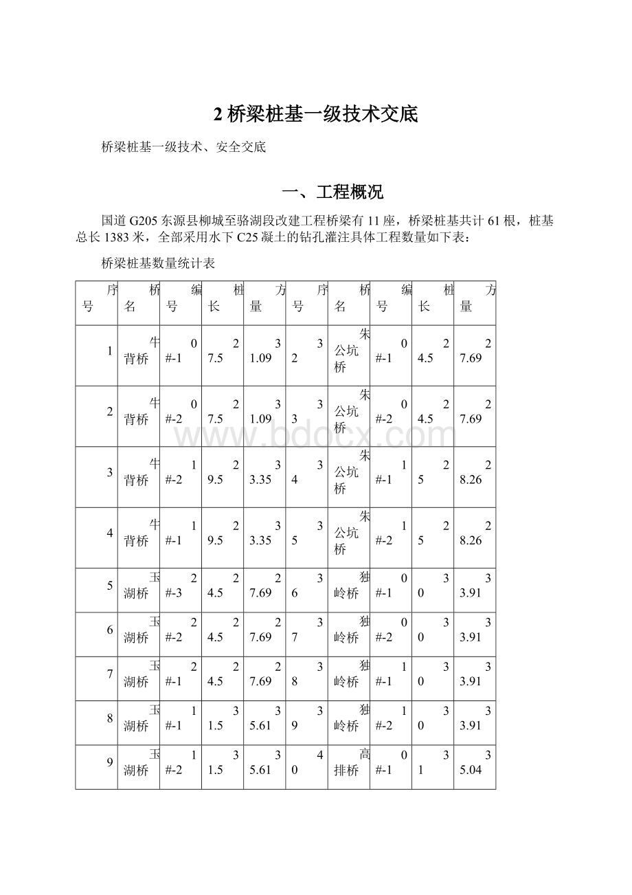 2桥梁桩基一级技术交底.docx_第1页