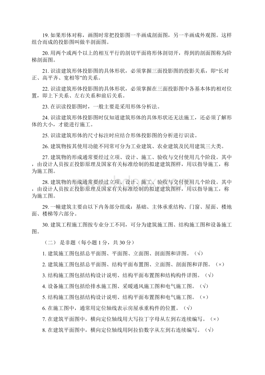 装饰施工员专业基础部分试题库含答案Word文档下载推荐.docx_第2页