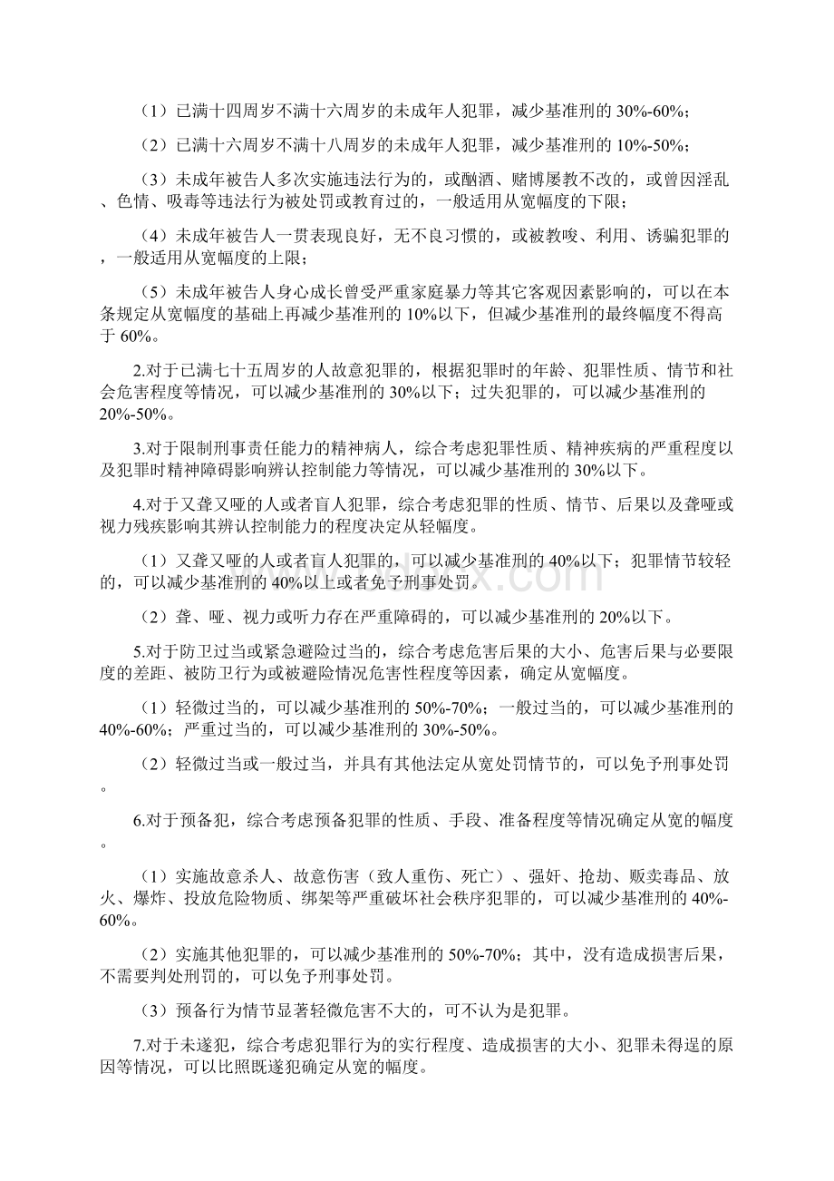 江苏省高级人民法院《关于常见犯罪的量刑指导意见》实施细则资料.docx_第3页