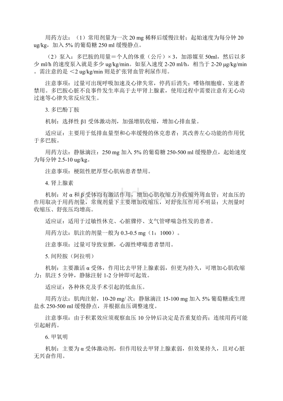 升压药物汇总讲解Word格式.docx_第2页