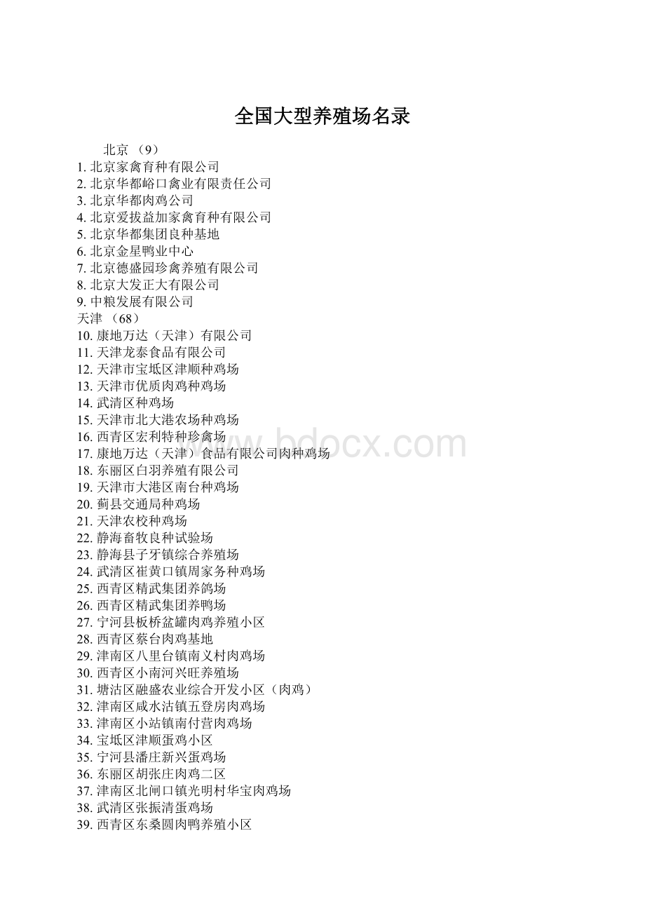 全国大型养殖场名录Word下载.docx_第1页