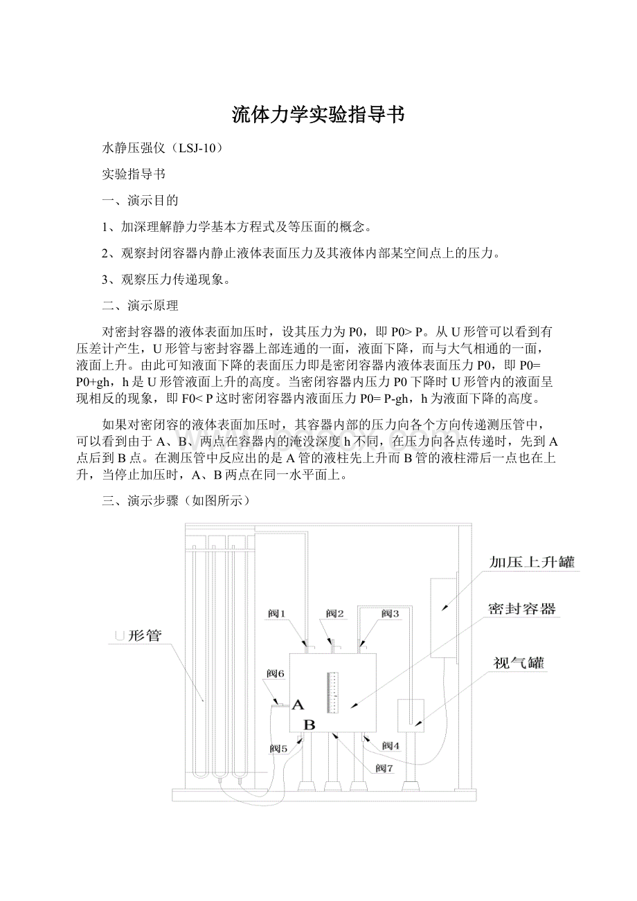 流体力学实验指导书.docx