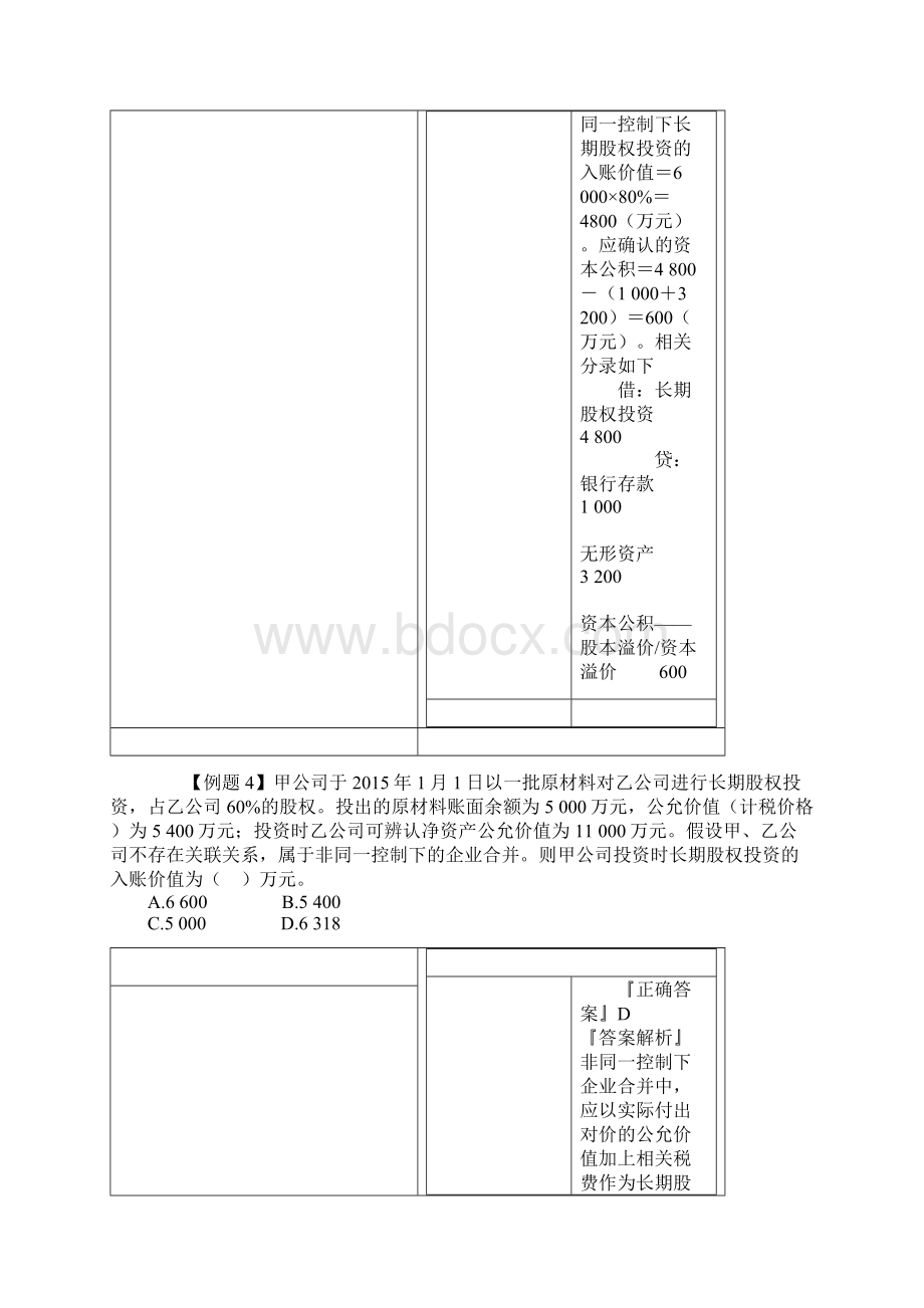 长期股权投资习题及答案精编版Word文档格式.docx_第3页