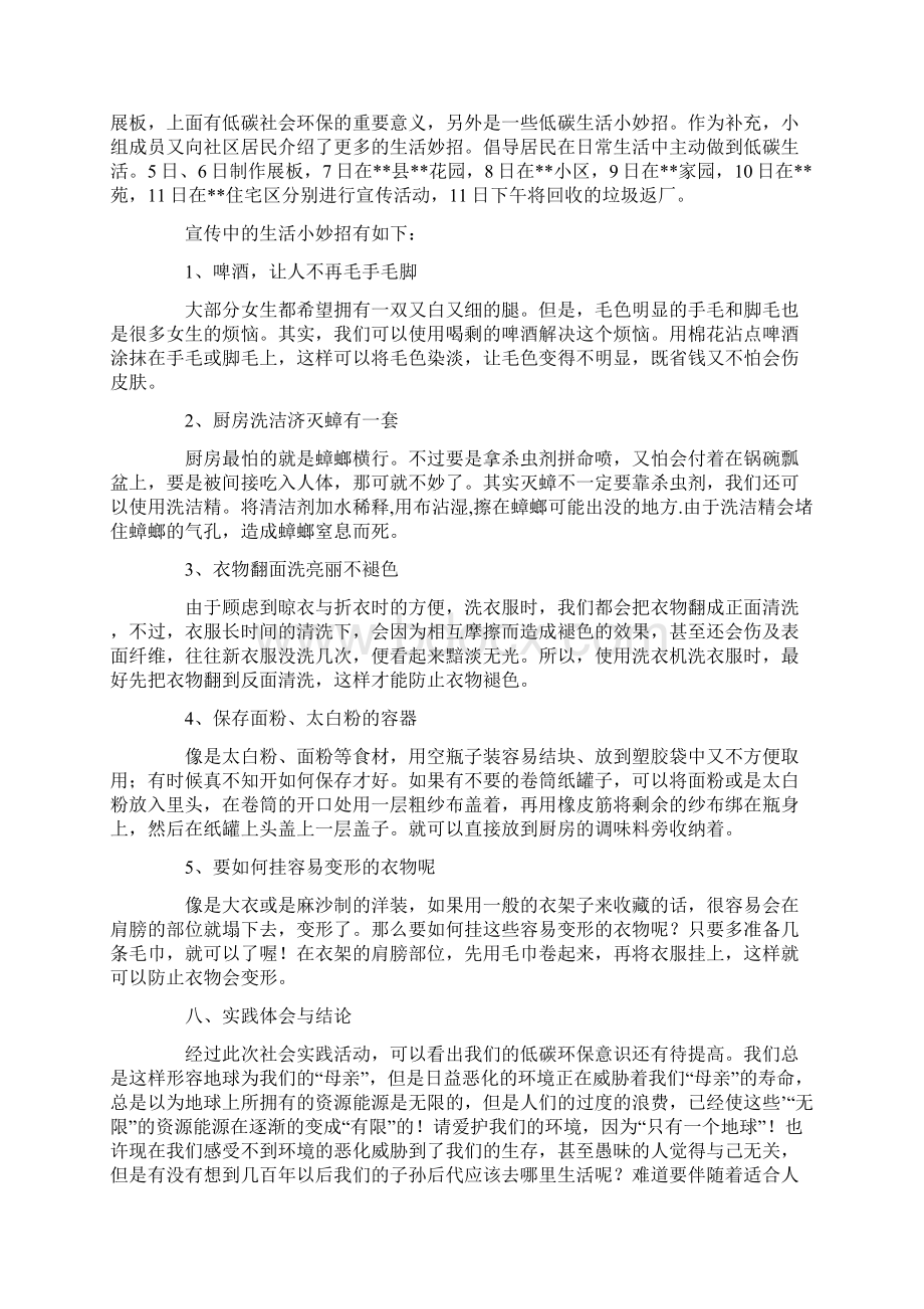 暑期低碳环保社会实践报告.docx_第3页