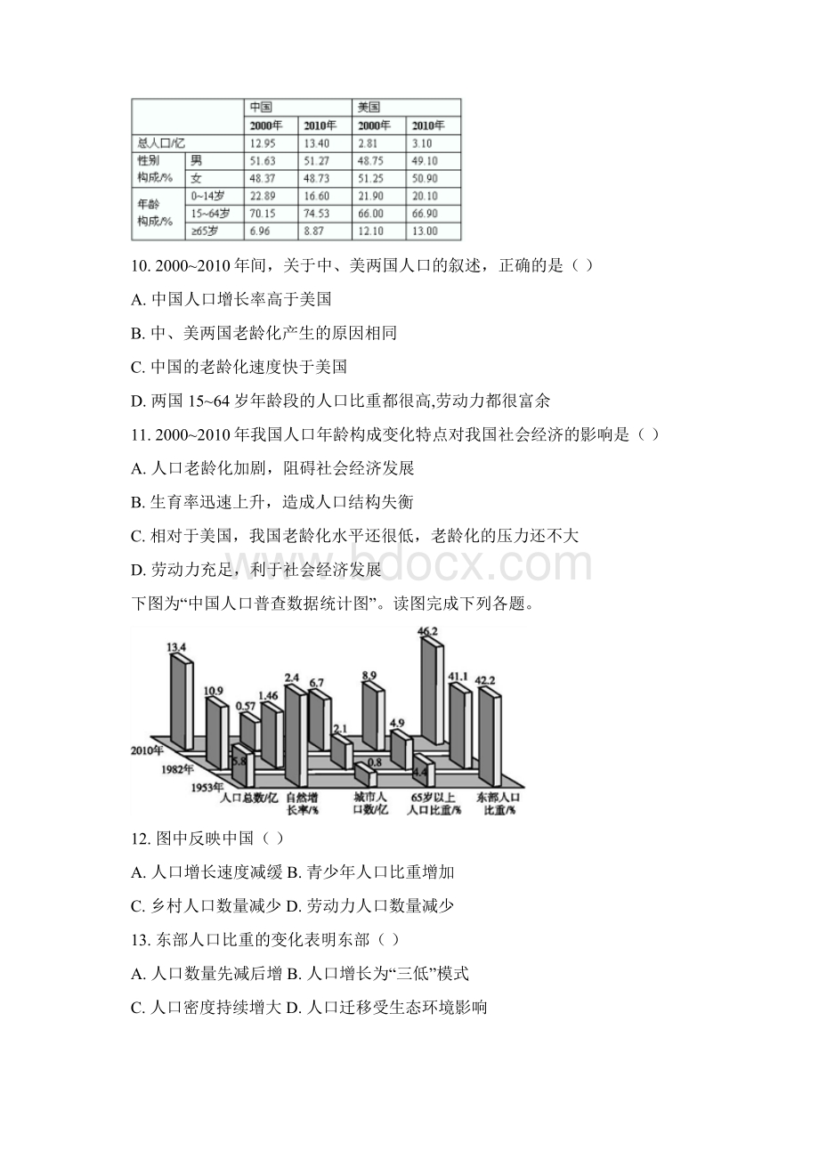 精品广西南宁市宾阳县宾阳中学学年高一下学期第一次月考地理试题原卷版Word格式文档下载.docx_第3页