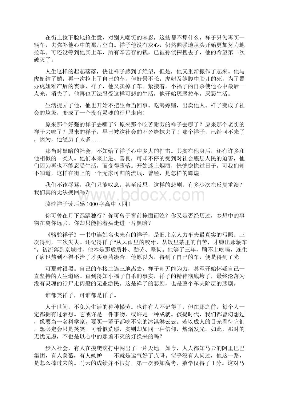 骆驼祥子读后感1000字高中Word文档下载推荐.docx_第3页