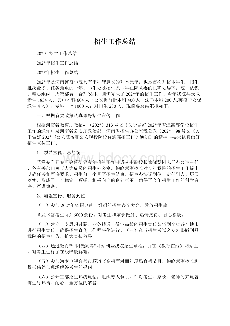 招生工作总结文档格式.docx_第1页