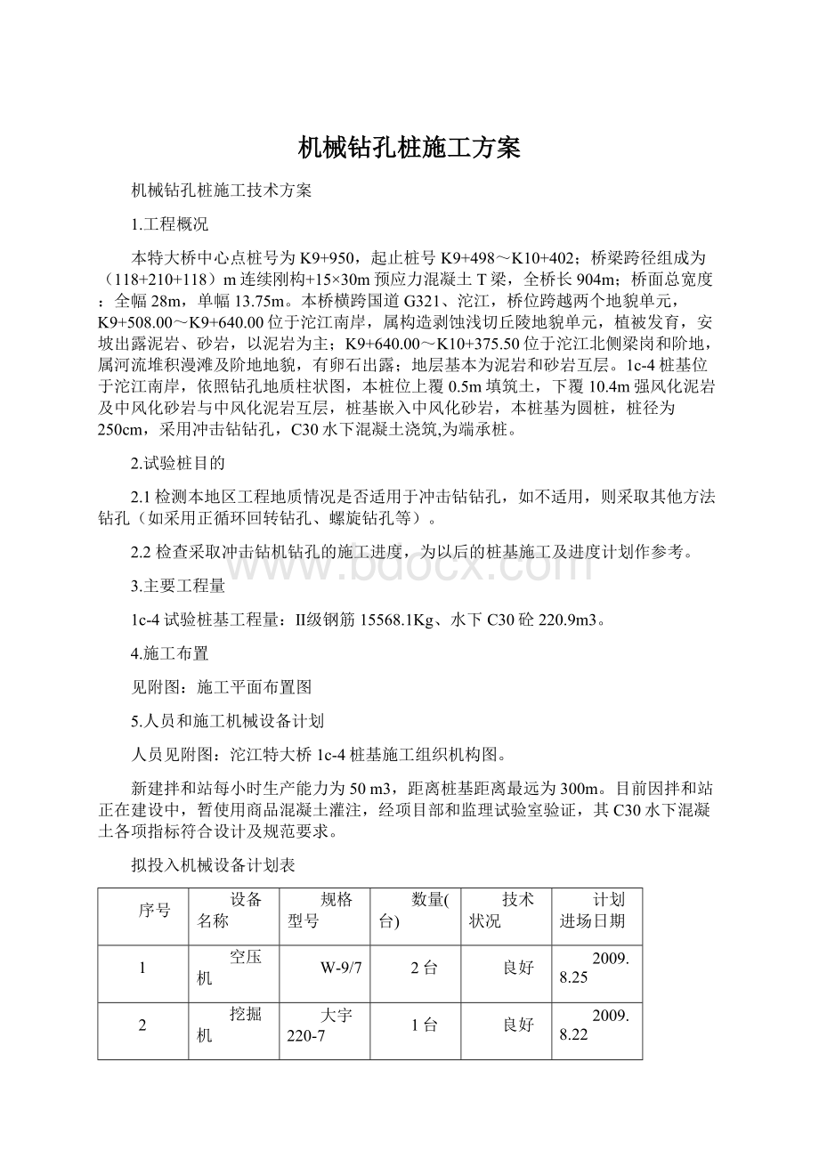 机械钻孔桩施工方案.docx