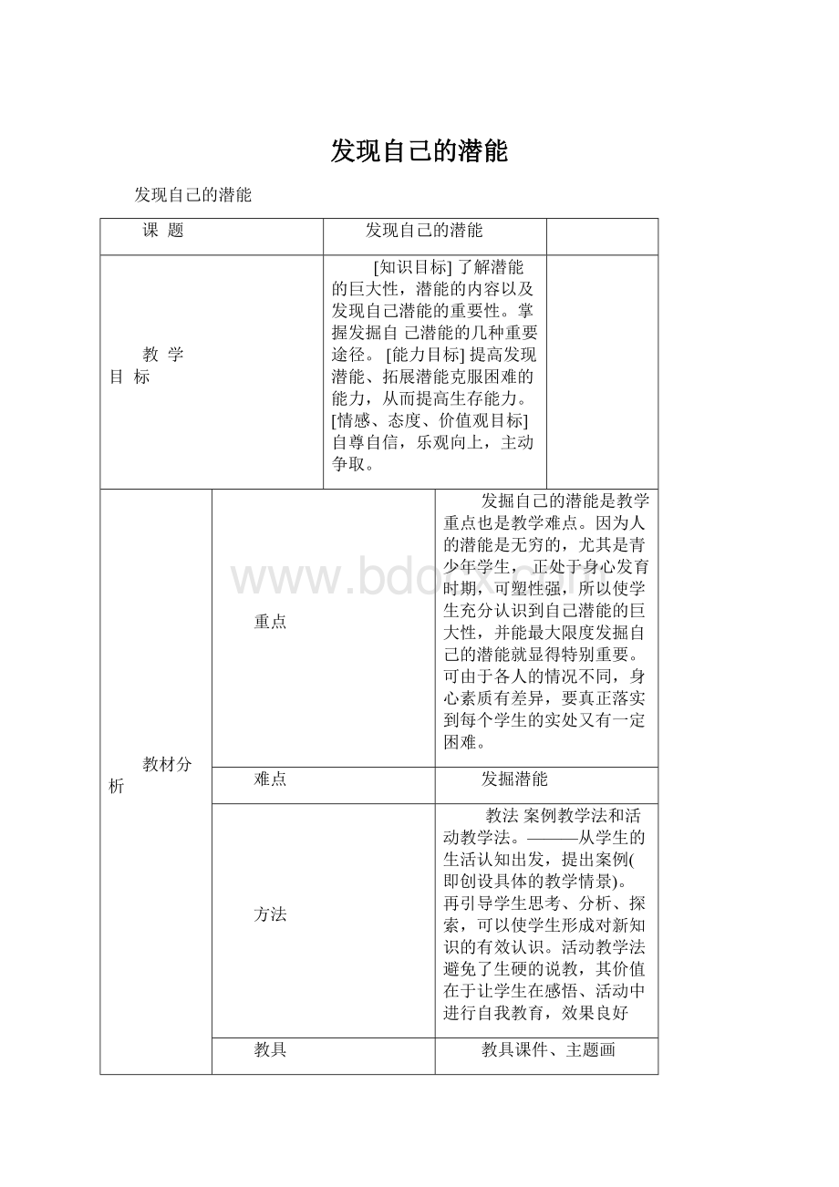 发现自己的潜能.docx_第1页