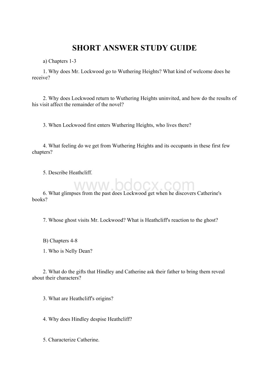 SHORT ANSWER STUDY GUIDE.docx