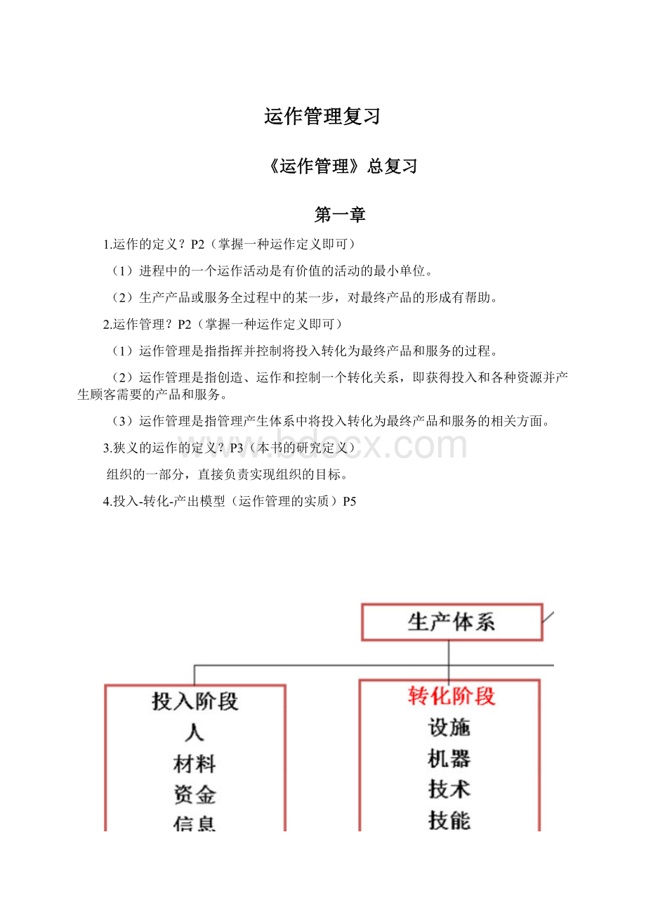 运作管理复习.docx