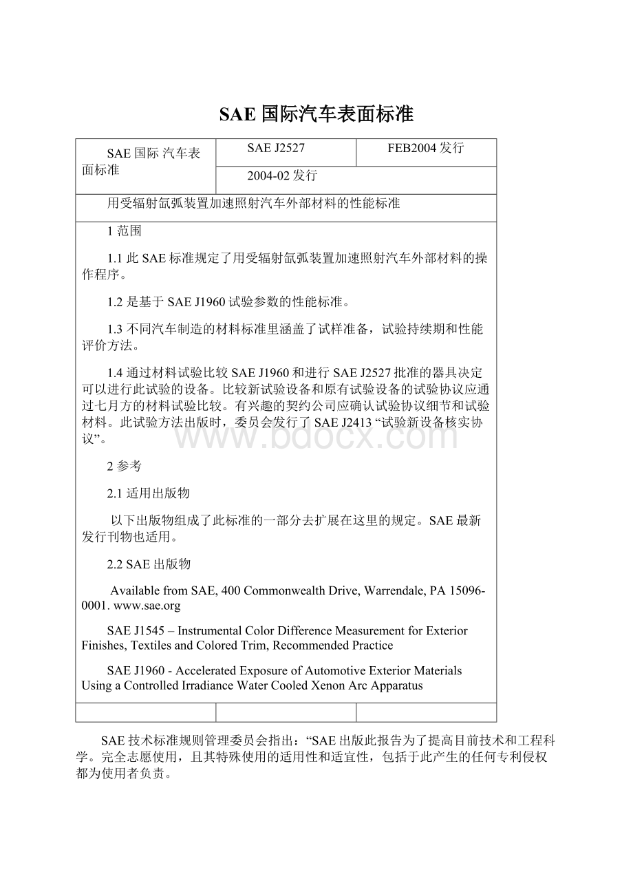 SAE国际汽车表面标准.docx