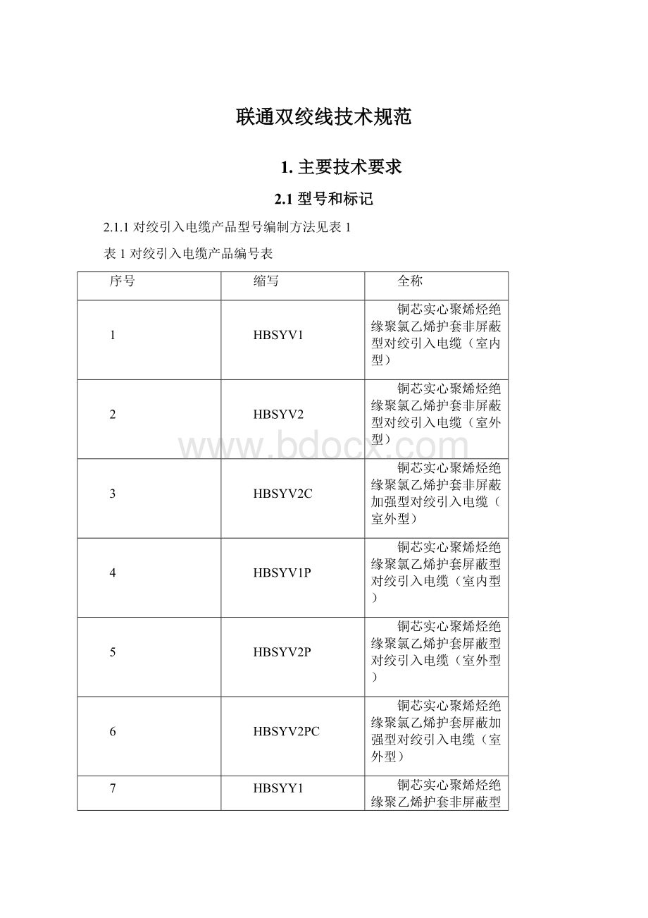 联通双绞线技术规范Word格式.docx_第1页