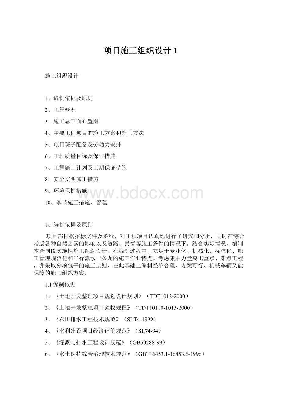 项目施工组织设计1.docx