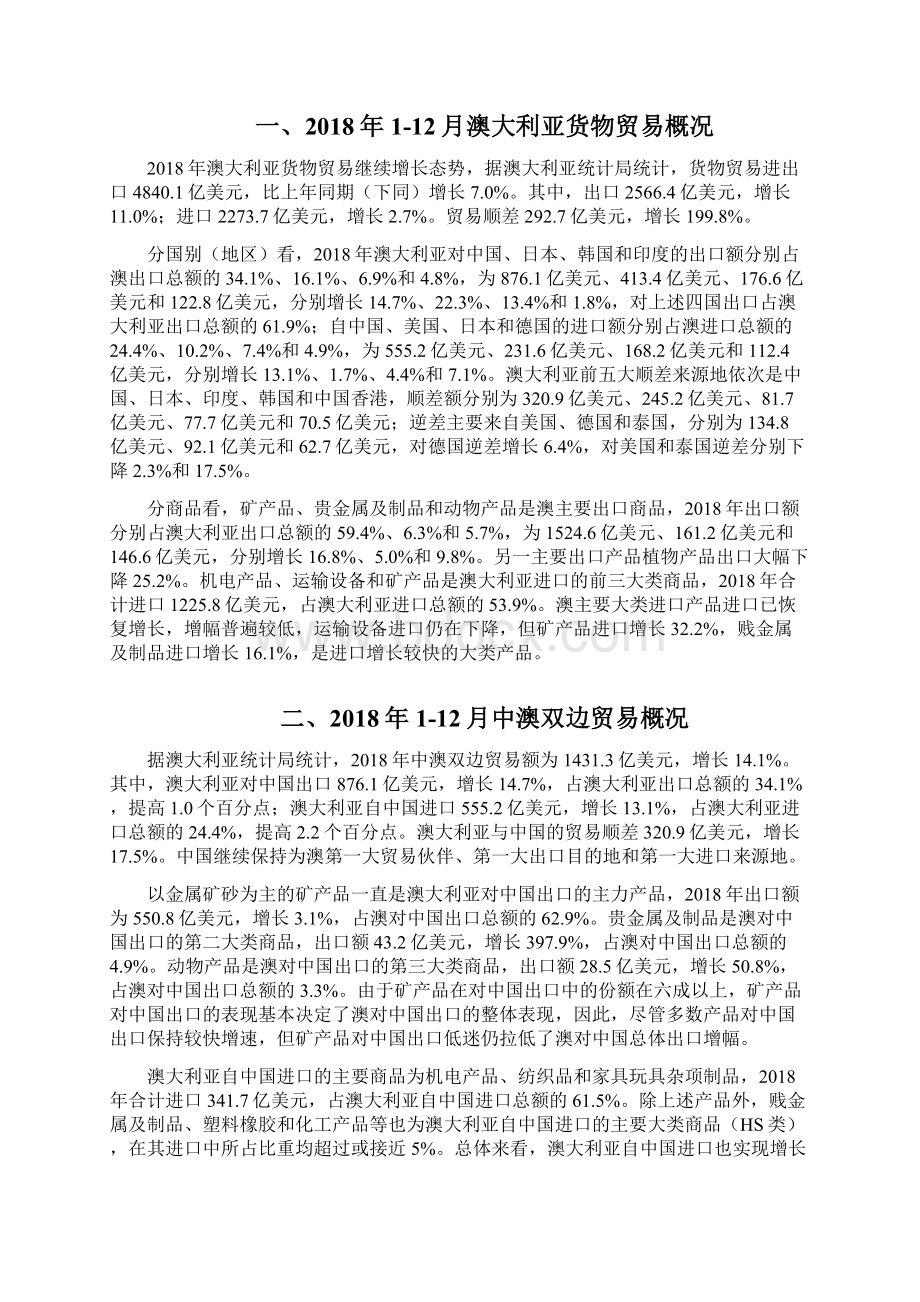 1澳大利亚进出口贸易数据统计Word格式文档下载.docx_第2页