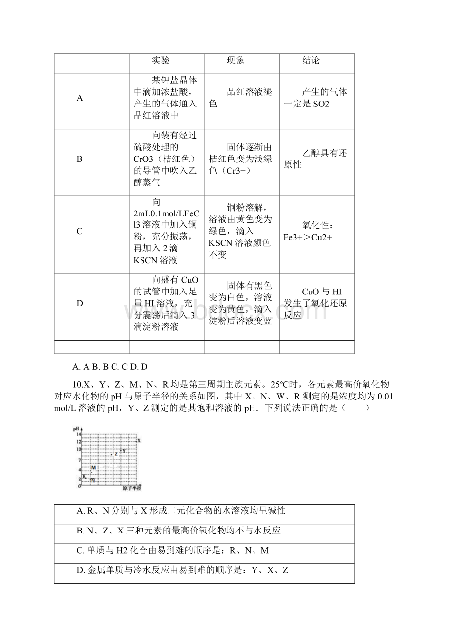 四川省攀枝花市届高三第二次统一考试化学试题解析版文档格式.docx_第2页