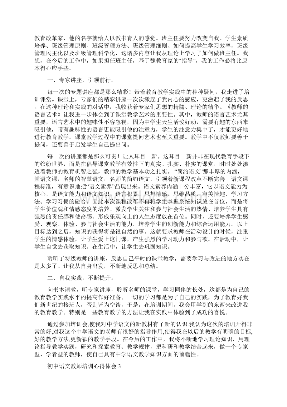 初中语文教师培训心得体会Word文件下载.docx_第3页