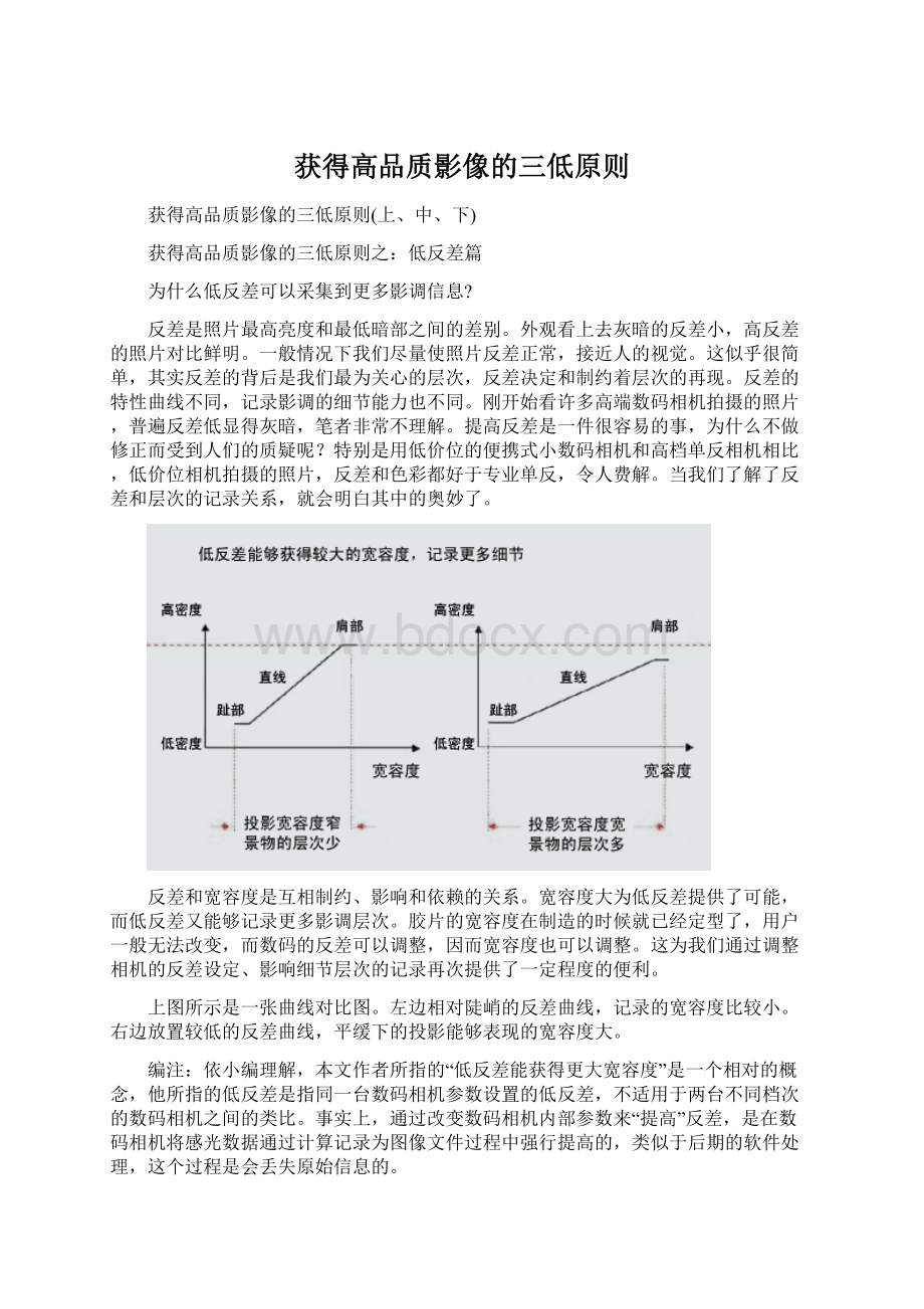 获得高品质影像的三低原则Word文档格式.docx_第1页