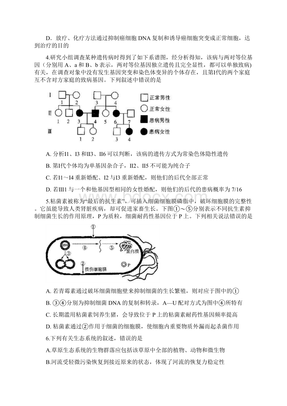 广东省惠州市惠东中学学年高三热身综合练习生物二Word版含答案Word格式.docx_第2页