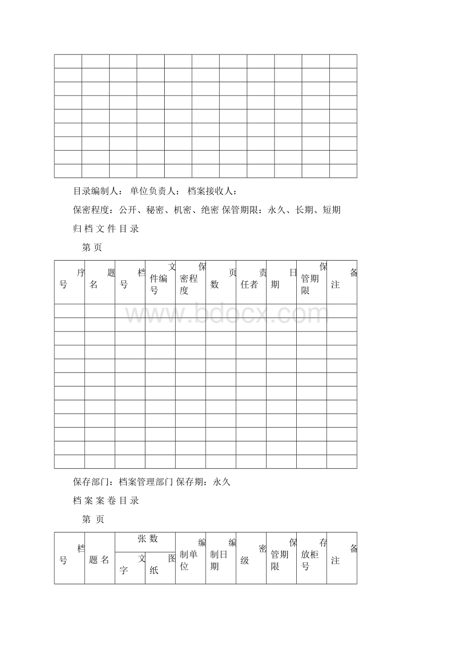 档案管理相关表单Word文档下载推荐.docx_第2页