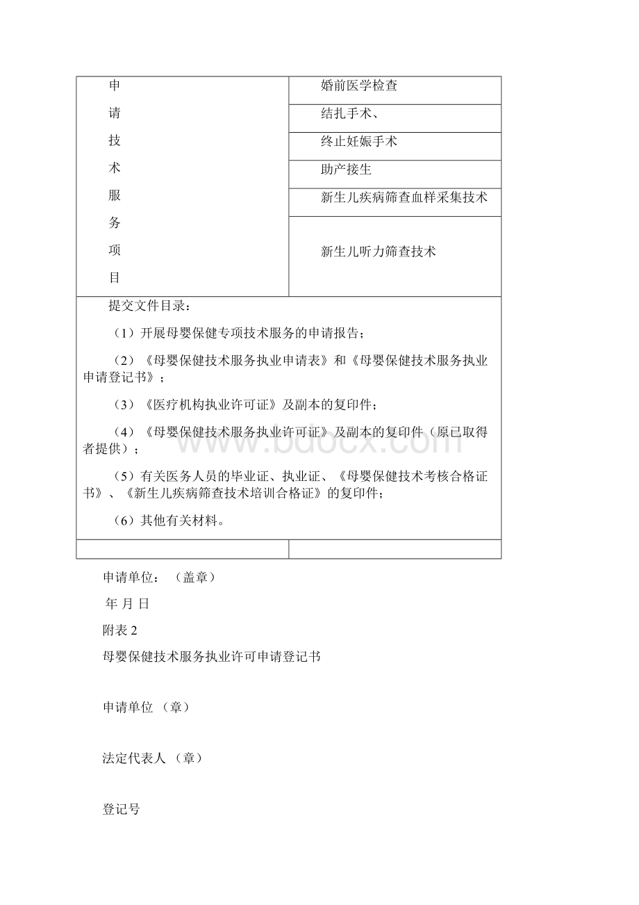 医疗机构申请母婴保健技术服务执业许可申请表.docx_第3页