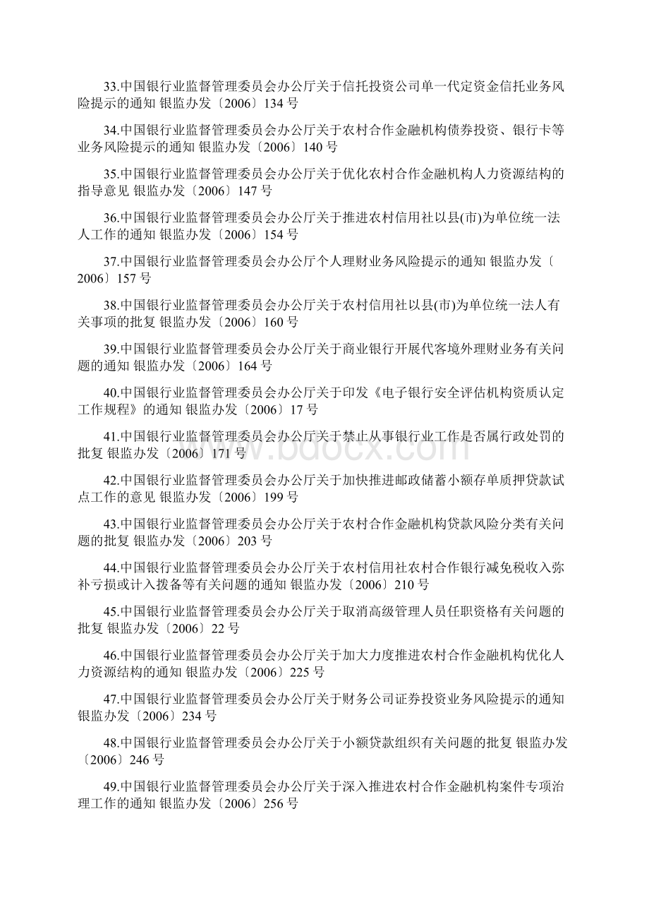 银行规范性文件列表银监会文档格式.docx_第3页