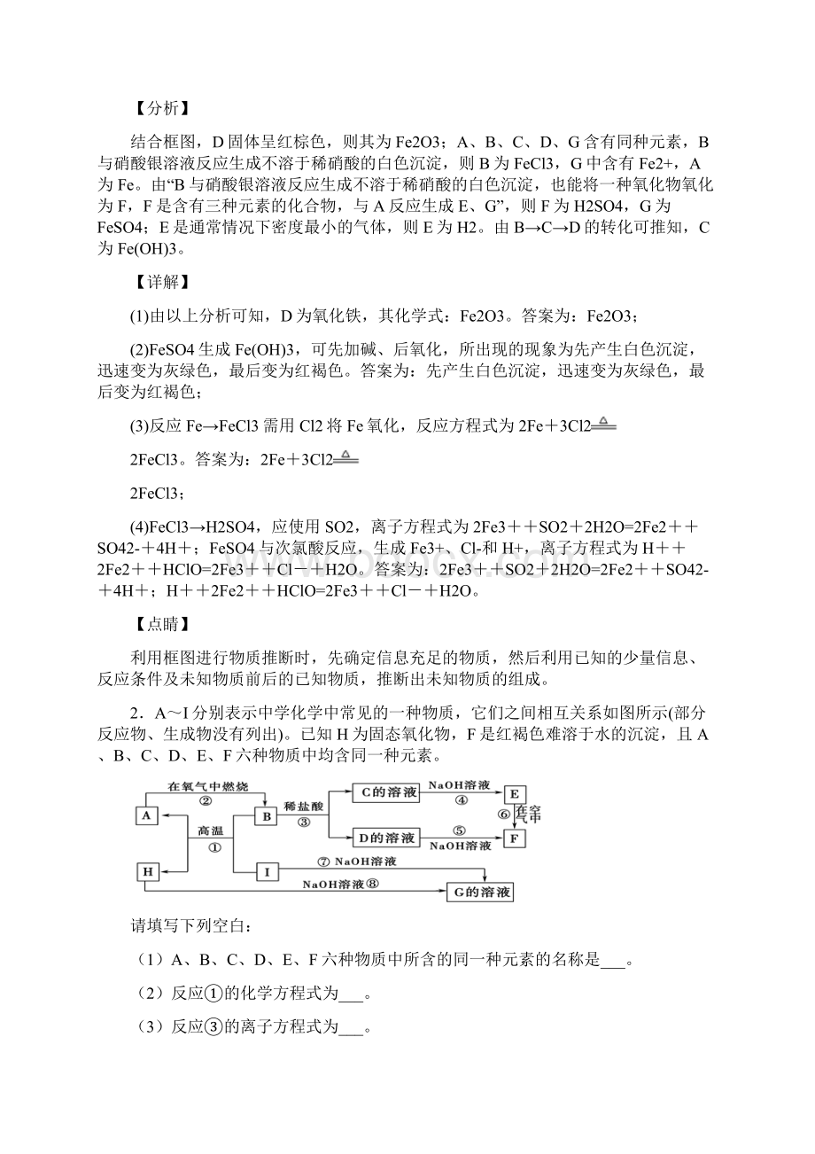 化学一模试题分类汇编铁及其化合物综合含答案.docx_第2页