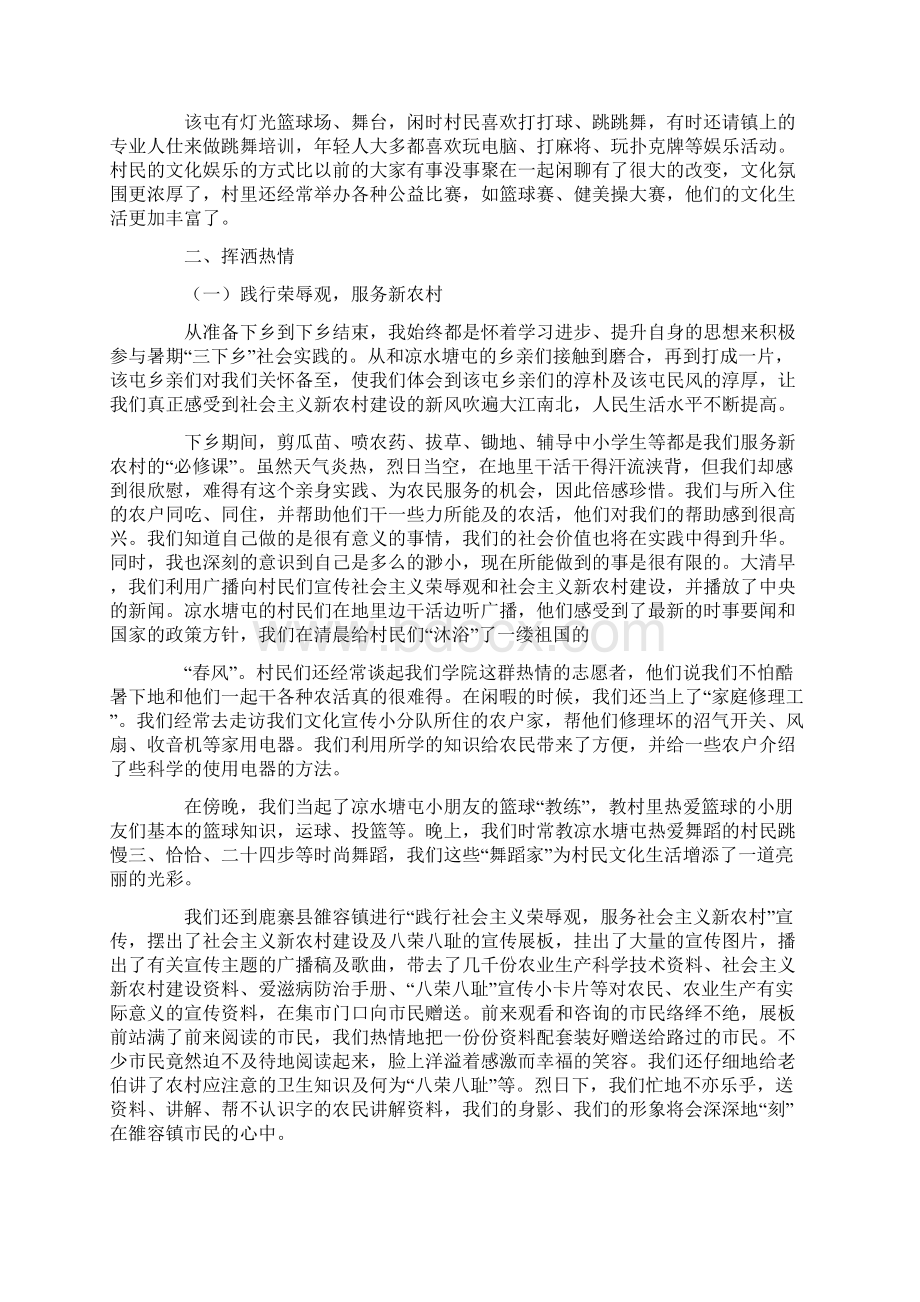 三下乡实习报告3000字范文.docx_第2页