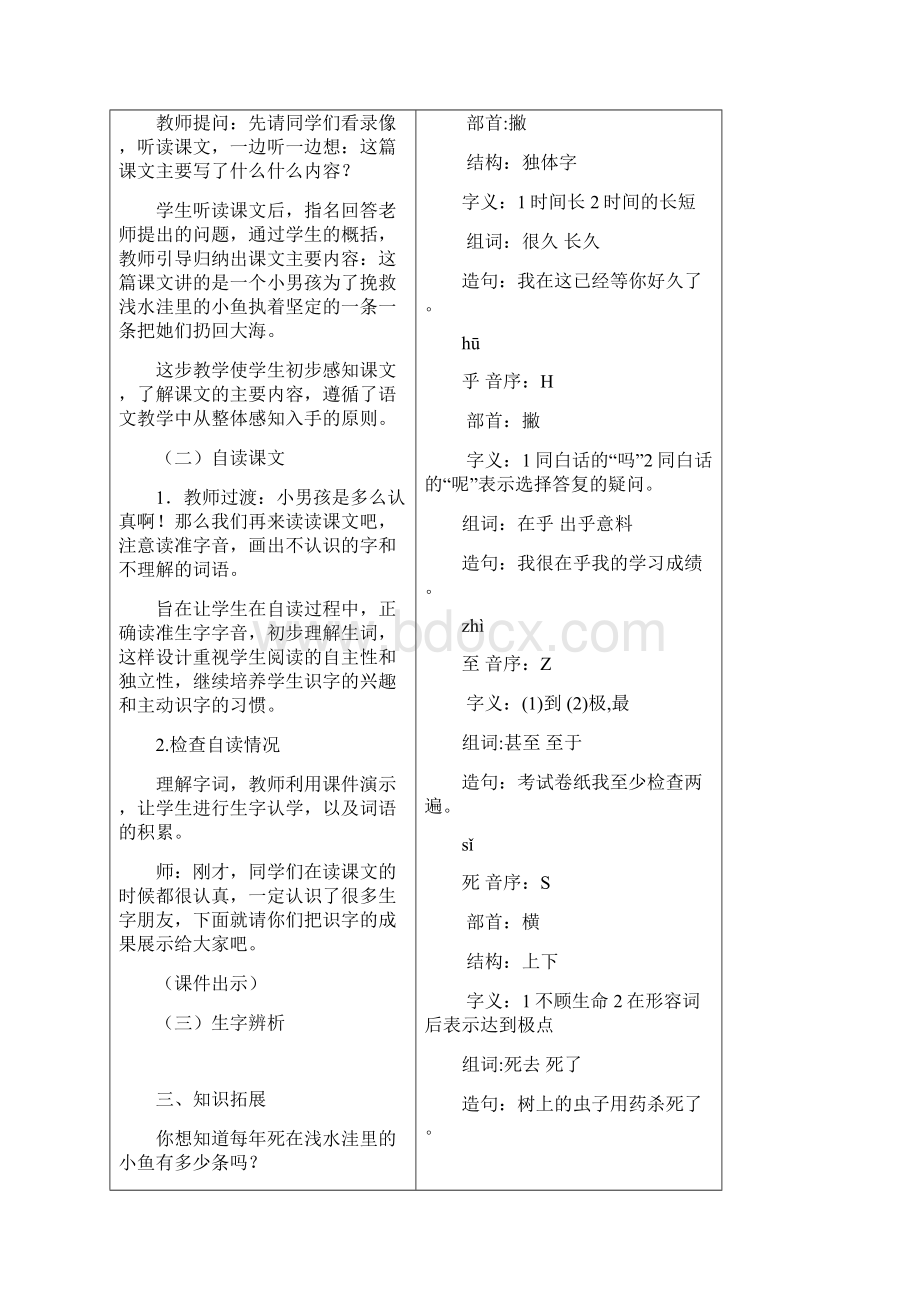 《浅水洼里的小鱼》教学设计.docx_第2页