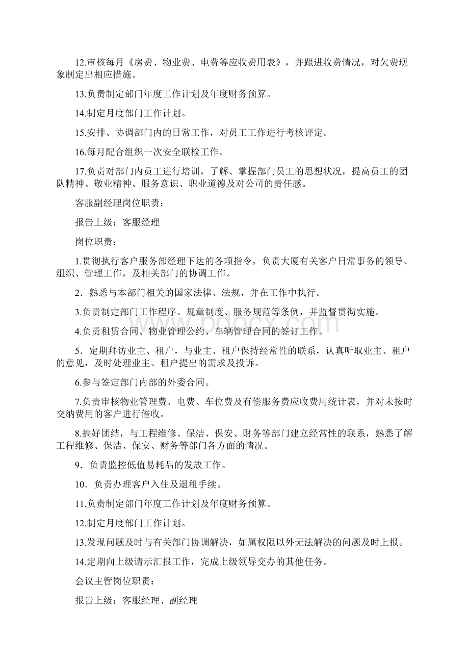 门头物业项目大厦管理处岗位职责.docx_第3页