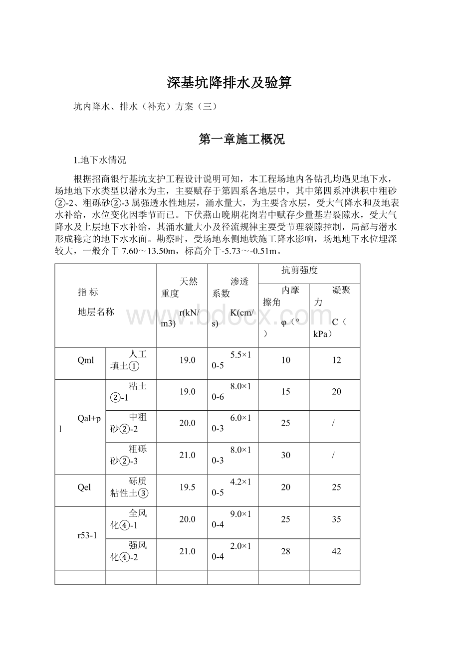 深基坑降排水及验算.docx