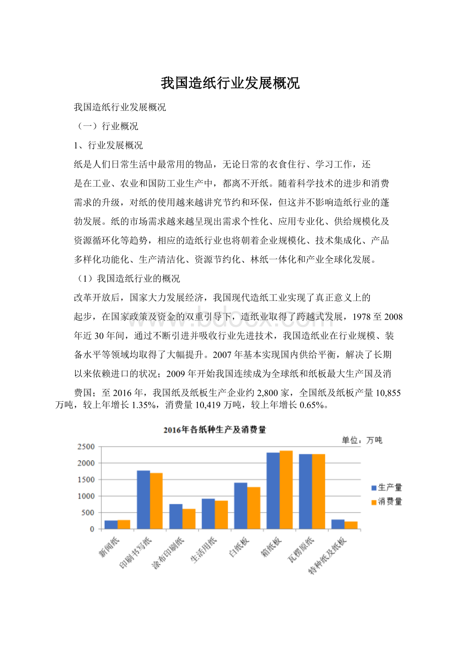 我国造纸行业发展概况.docx_第1页