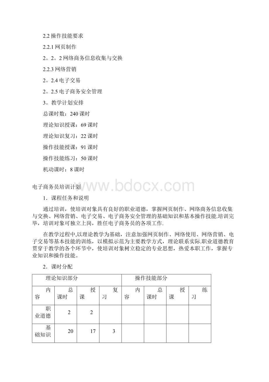 电子商务师教学计划.docx_第2页