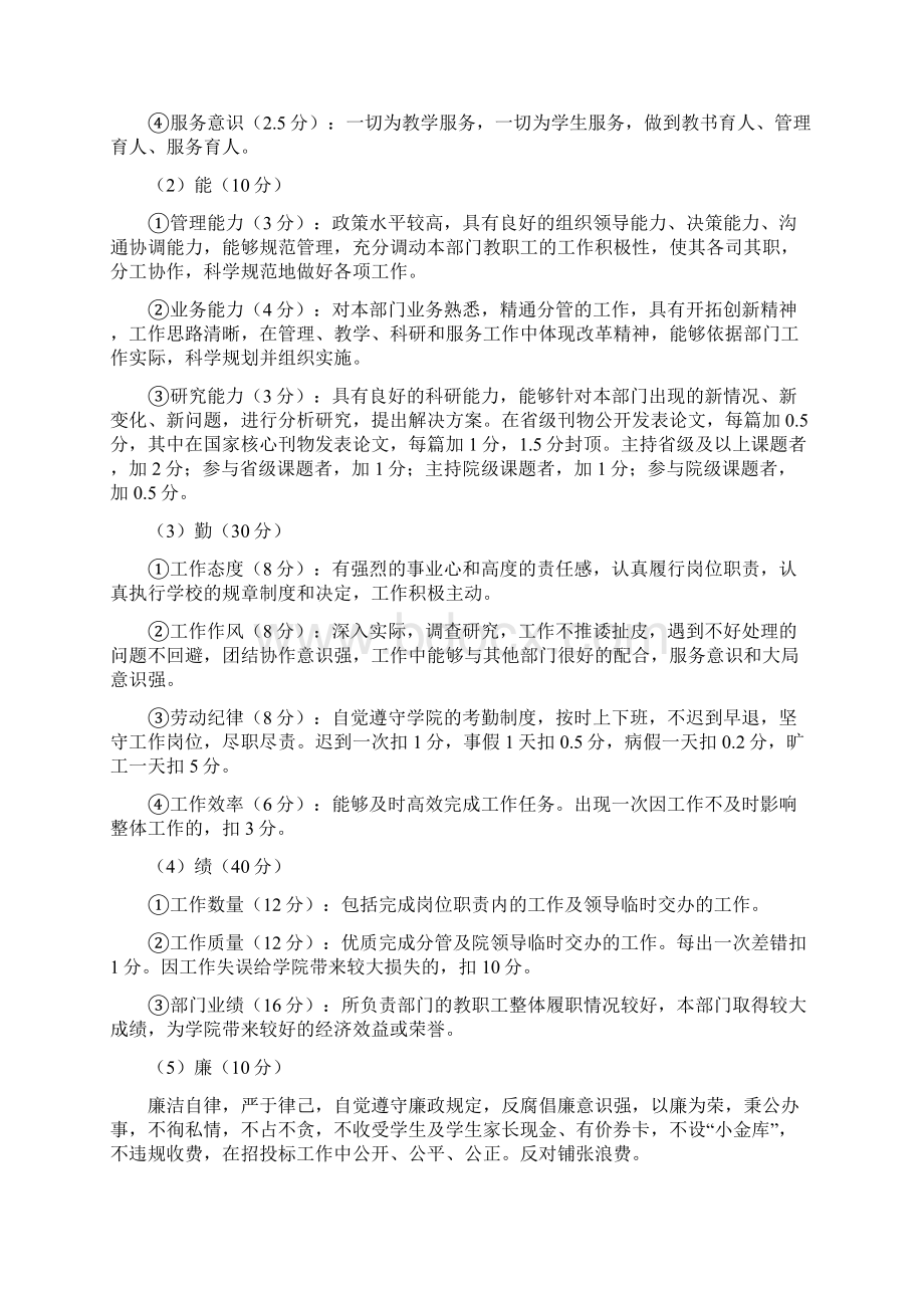 九州职业技术学院中层干部考核细则.docx_第2页