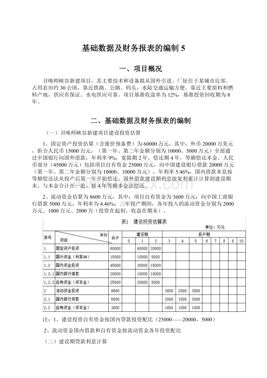 基础数据及财务报表的编制5.docx_第1页