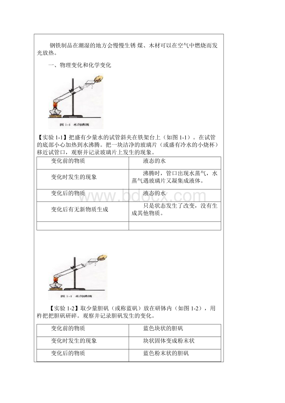 完整版人教版九年级化学讲义11物质的变化和性质Word格式文档下载.docx_第3页