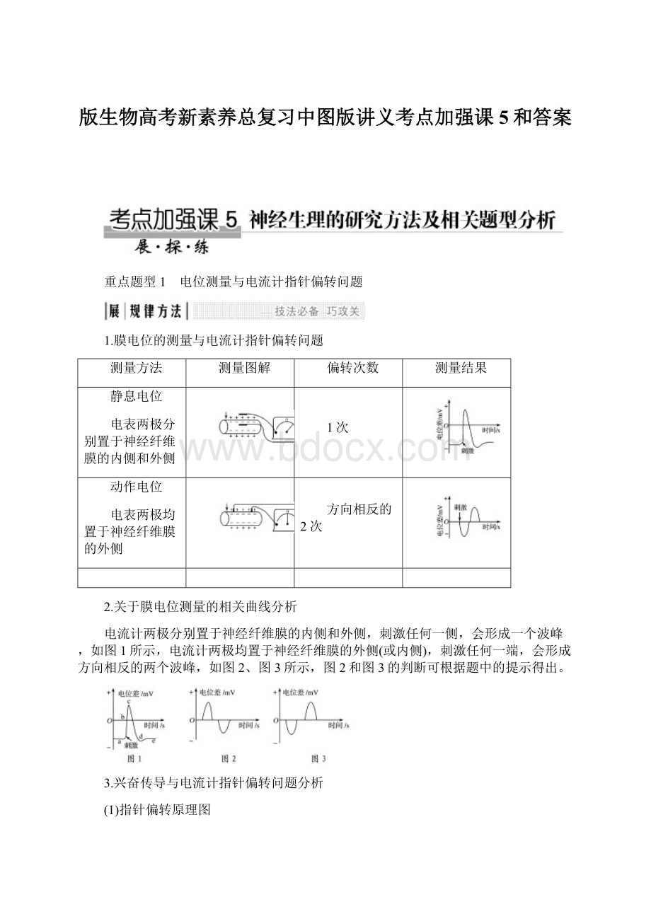 版生物高考新素养总复习中图版讲义考点加强课5和答案Word文档下载推荐.docx_第1页