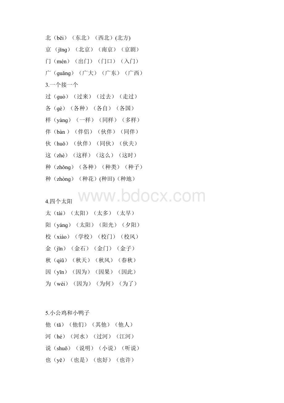 部编版一年级语文下册期末归类复习生字组词汇总全册21课.docx_第3页