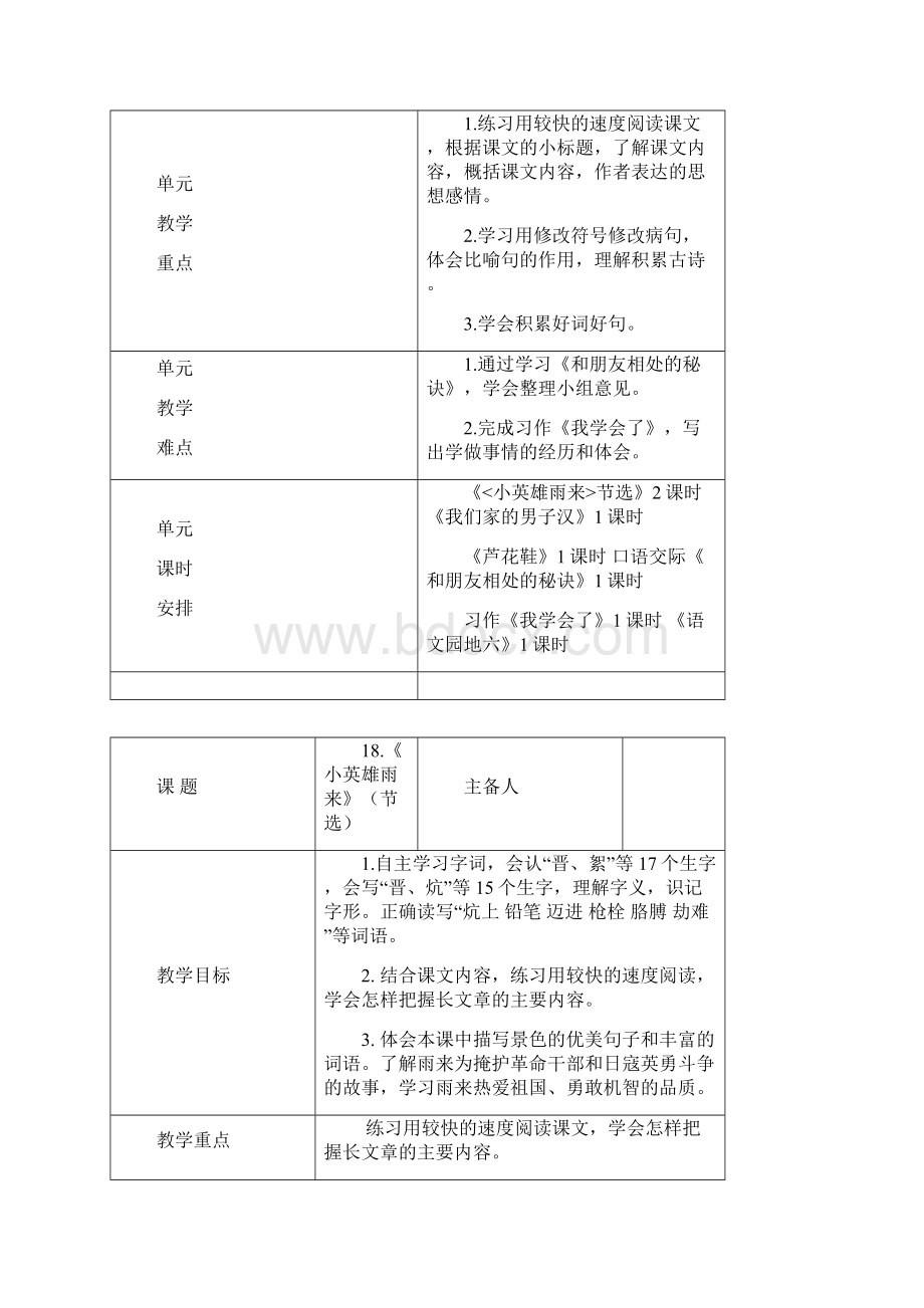 部编版语文四年级下册第六单元教学设计教案.docx_第2页