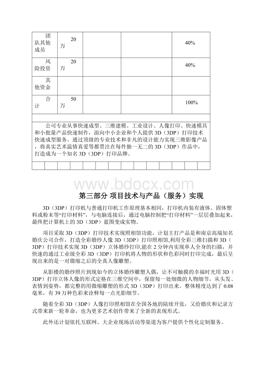 3D打印馆创业投资经营项目商业计划书Word文档格式.docx_第3页