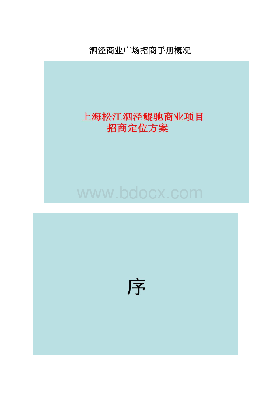 泗泾商业广场招商手册概况.docx_第1页