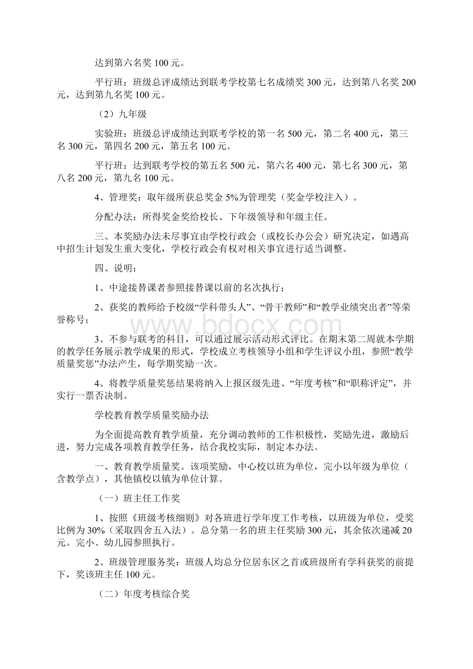 学校教学质量奖惩制度.docx_第2页