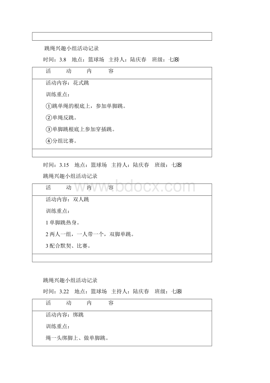 跳绳兴趣小组活动记录Word文件下载.docx_第2页