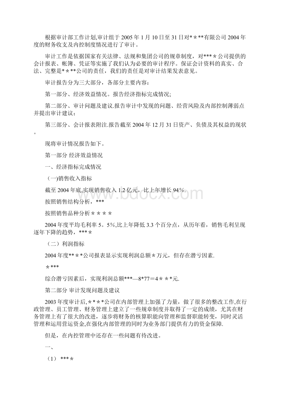 财务内部审计整改报告Word格式文档下载.docx_第3页