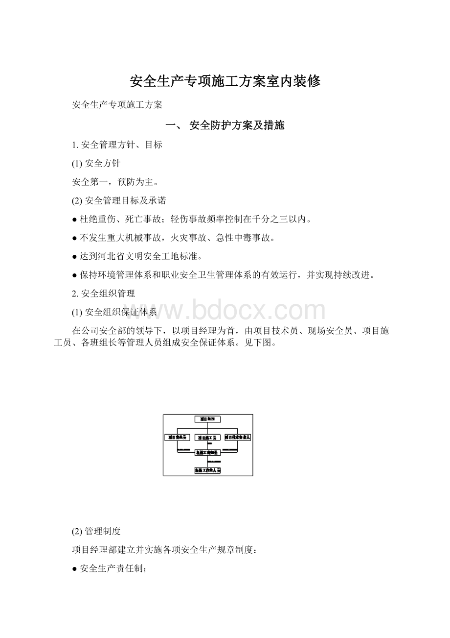 安全生产专项施工方案室内装修.docx_第1页